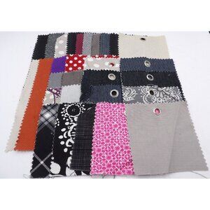 Assorted Fabric Swatches for Crafts Assorted Lot 12- 8 1/2"x 5" & 17 5"x 5"